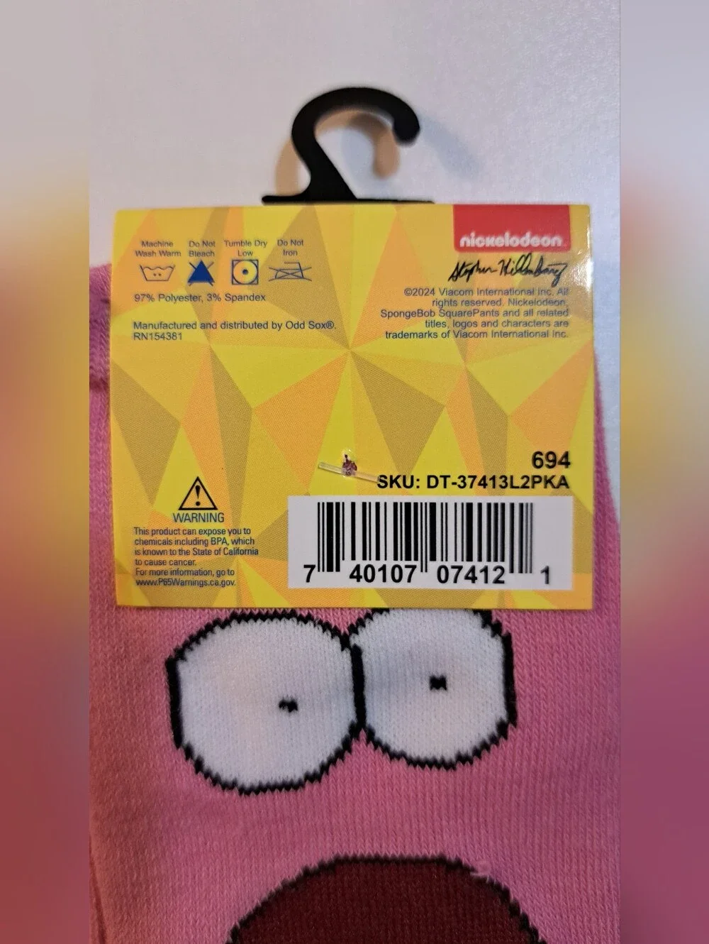 Nickelodeon SpongeBob SquarePants 2-Pack Ankle Socks Set